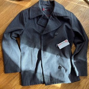 NWT Alpine Swiss Pea Coat, Double breasted